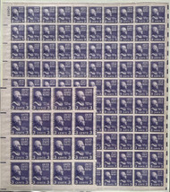 # 807 Misperfed OG NH, Sheet of 100, top  left stamps dramatic shift, SUPER NICE!