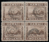 Hawaii #75 VF/XF, Block of 4, target cancels, nicely centered block! SELECT!