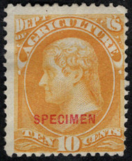 #O  5s Fine+ mint NH, no gum as issued, SPECIMEN OVERPRINT, only 390 issued, fresh color, NICE!