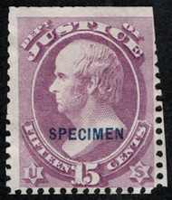 #O 31s F/VF mint NH, no gum as issued, SPECIMEN OVERPRINT, fresh color, some trimmed  perforations which is normal on these Specimen Overprints, only 157 issued, Fresh!