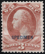 #O 85s F/VF mint NH, no gum as issued, SPECIMEN OVERPRINT, fresh color, only  118 issued, Nice!