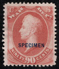 #O 93s F/VF mint NH, no gum as issued, SPECIMEN OVERPRINT, only 106 issued, super color, fresh stamp, Choice!