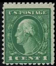 # 498d Fine+ OG NH,  DOUBLE IMPRESSION, w/PSAG (09/23) CERT(copy) , this stamp is known for its poor centering, Value is for a Hinged Copy, tiny faint handstamp, ONLY BUY WITH A CERTFICATE, kiss prints and fakes exist!