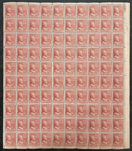 # 823 VF OG NH, Sheet of 100, 18c Ulysses Grant, well centered, Tough to find!