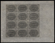 #    10x1, 10x2 VF mint no gum as issued, Full Sheet, reprint with letters, RARE THIS NICE!
