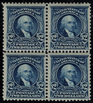 # 312 F/VF OG VLH/NH, Block, w/CROWE (02/24) CERT, one stamp NH, others very lightly hinged, rich color, RARE!