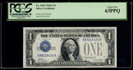 $  1.00 1928A Fr 1601 PCGS 63 PPQ Crisp bill.