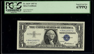 $  1.00 1957 Fr 1619 PCGS 67 PPQ Star note. Exceptional paper quality!