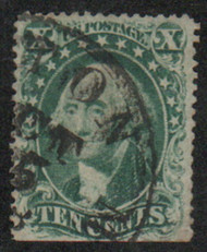 #  31 VF/XF, town cancel, straight edge at bottom, well centered, vivid color, CHOICE!