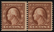 # 354 Fine+ OG LH, Pair, w/PF (06/93) CERT (copy), bold color, never buy a 354 without a certificate, this is a highly counterfeited stamp!
