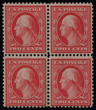 # 358 VF to F/VF OG VLH, Block, 2mm, fresh and rarely seen block