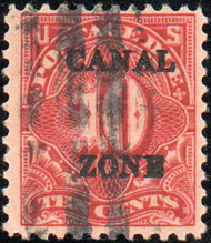 Canal Zone #J18 F/VF used, nice and fresh