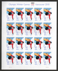 #4436 44c Olympic Winter Games Vancouver 2010 Full Sheet, VF OG NH