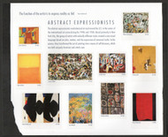 #4444 44c Abstract Expressionists Full Sheet, VF OG NH