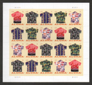 #4592 - 96a 32c Aloha Shirts Full Sheet, VF OG NH