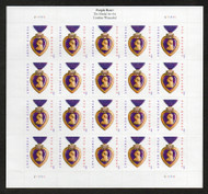 #4704 Forever Purple Heart Full Sheet, VF OG NH