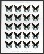 #4736 66c Spicebush Swallowtail Butterfly Full Sheet, VF OG NH
