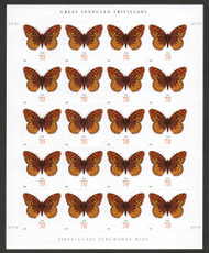 #4859 70c Great Spangled Fritillary Butterfly Full Sheet, VF OG NH