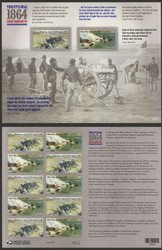 #4910 - 11 Forever Civil War 1864 Full Sheet, VF OG NH