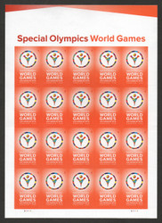 #4986 Forever Special Olympics Full Sheet, VF OG NH