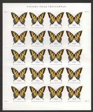 #4999 Non-Machineable Rate Eastern Tiger Swallowtail Butterfly Full Sheet, VF OG NH
