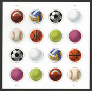 #5203 - 10a Forever Sports Balls Full Sheet, VF OG NH