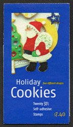 #3957 - 60 BK299 37c Holiday Cookies Complete Booklet Pane of 20, VF OG NH