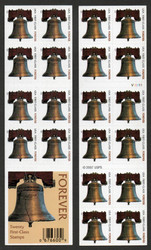 #4125a Forever Liberty Bells Complete Booklet Pane of 20, VF OG NH