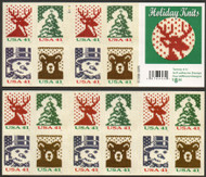 #4210d 41c Holiday Knits Complete Booklet Pane of 20, VF OG NH