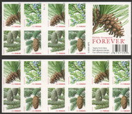 #4478 - 81b Forever Holiday Evergreens Complete Booklet Pane of 20, VF OG NH