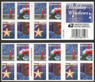 #5145 - 48b Forever Holiday Windows Complete Booklet Pane of 20, VF OG NH