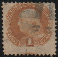 # 112 Fine, light cross roads cancel, partial stamp at bottom, neat!