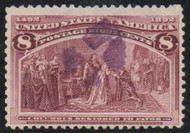 # 236 F-VF, purple cross roads cancel, neat!