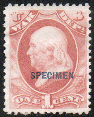 #O 83s VF/XF mint, Specimen, no gum as issued, CHOICE!