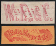Local #143L Wells Fargo Pony Express labels, 2 different labels, vivid color!