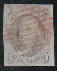 #   1 VF, faint red grid cancel very neat!