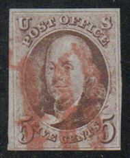 #   1 VF/XF, red cork cancel, nice, SELECT!