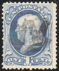# 182 F-VF, sock on the nose "W" cancel, vivid color!