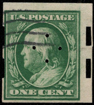 # 343 Fine+, wavy line cancel, perforated control marks, robust color!
