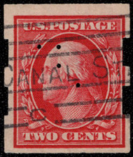 # 384 F-VF, clear strike, perforated control marks, bold color!