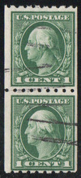 # 410 F-VF, Pair, line cancels, robust color!