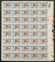 #2142 VF OG NH, 22c Winter Special Olympics Full Sheet, neat!