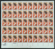 #2146 VF OG NH, 22c Abigail Adams Full Sheet, bright color!