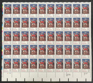 #2336 VF OG NH, 22c Delaware Full Sheet, vivid colors!