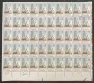 #2340 VF OG NH, 22c Connecticut Full Sheet, neat!