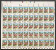#2345 VF OG NH, 25c Virginia Full Sheet, fresh color!
