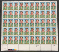 #2377 VF OG NH, 25c Francis Ouimet Full Sheet, vibrant color!