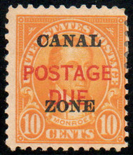 Canal Zone #J17 Fine+ part OG Hr, eye popping color!