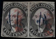 #    9x1 F/VF, Pair, w/CROWE (05/24) CERT, a nice pair with blue cancel, Fresh!