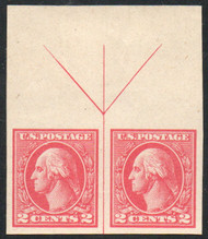 # 534B XF-SUPERB OG NH, Arrow Pair, w/CROWE (07/24) and PF (02/84) CERTS, a most desirebale position piece, large even margins, SUPER EYE APPEAL!